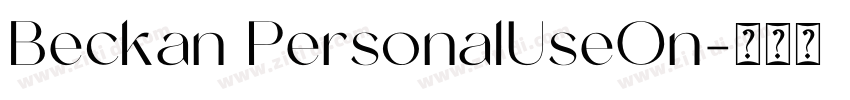 Beckan PersonalUseOn字体转换